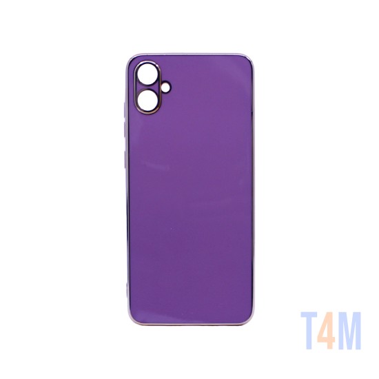 Capa de Silicone Designer com Moldura de Câmera para Samsung Galaxy A05 Roxo