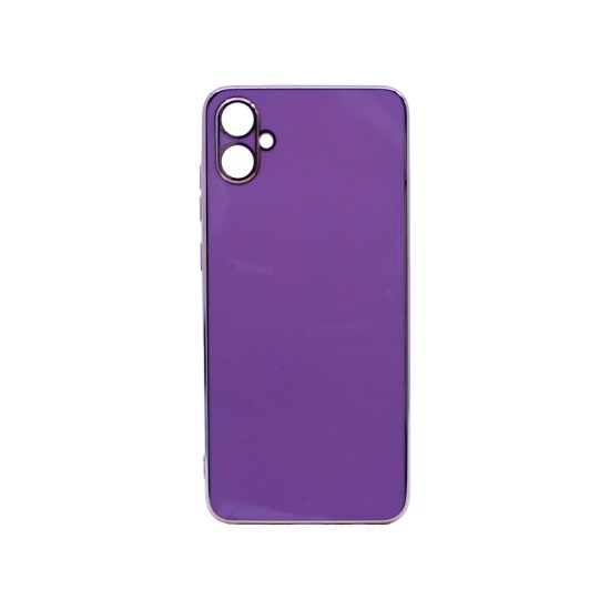 Capa de Silicone Designer com Moldura de Câmera para Samsung Galaxy A05 Roxo