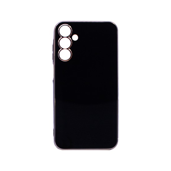 Capa de Silicone Designer com Moldura de Câmera para Samsung Galaxy A15 Preto