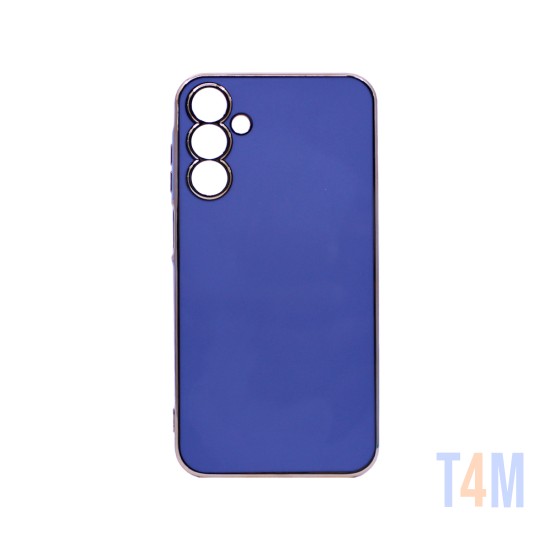 Funda de Silicona Diseño con Marco de Cámara para Samsung Galaxy A15 Azul