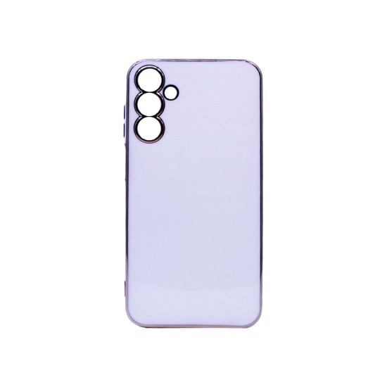 Capa de Silicone Designer com Moldura de Câmera para Samsung Galaxy A15 Branco