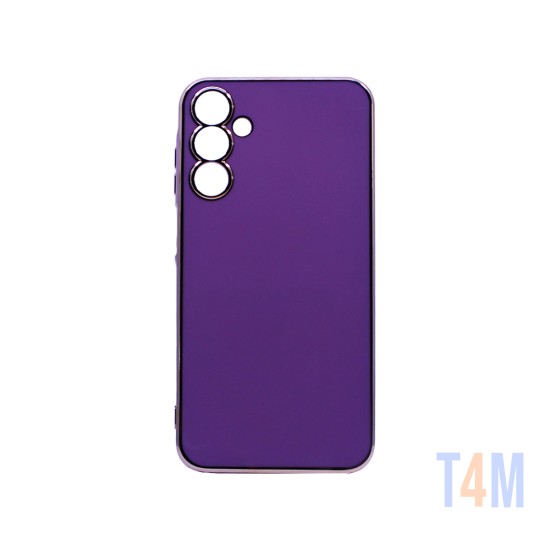 Funda de Silicona Diseño con Marco de Cámara para Samsung Galaxy A15 Púrpura