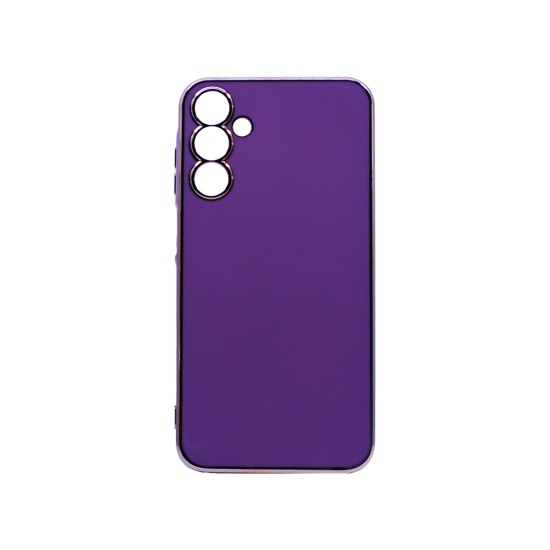 Capa de Silicone Designer com Moldura de Câmera para Samsung Galaxy A14 4G/5G Roxo