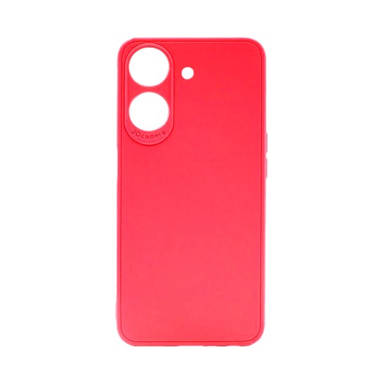 Capa de Silicone Macio com Moldura de Câmera para Xiaomi Redmi 13C/Poco C65 Vermelho