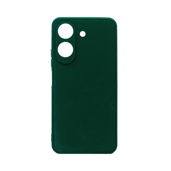 Capa de Silicone Macio com Moldura de Câmera para Xiaomi Redmi 13C/Poco C65 Verde