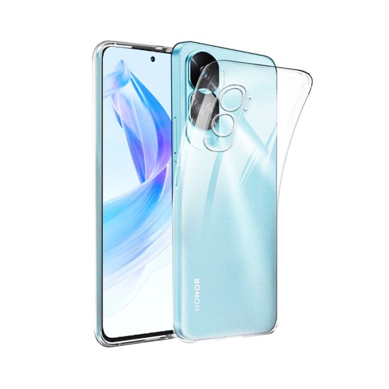 Capa de Silicone com Moldura de Câmera para Honor 90 Lite Transparente