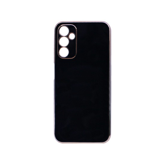 Capa de Silicone Designer com Moldura de Câmera para Samsung Galaxy A14 4G/5G Preto