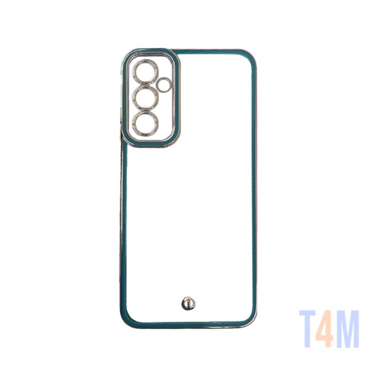 Transparent Silicone Case with Camera Shield for Samsung Galaxy A05S Green