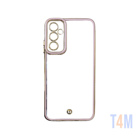 Transparent Silicone Case with Camera Shield for Samsung Galaxy A05S Pink