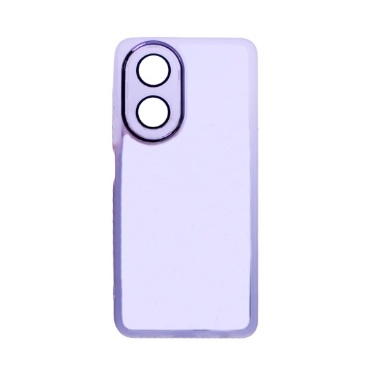 Capa de Silicone Transparente com Moldura de Câmera para Oppo A38 4G/A18 4G Branco