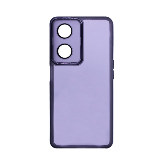 Capa de Silicone Transparente com Moldura de Câmera para Oppo A98 5G/F23 5G Preto