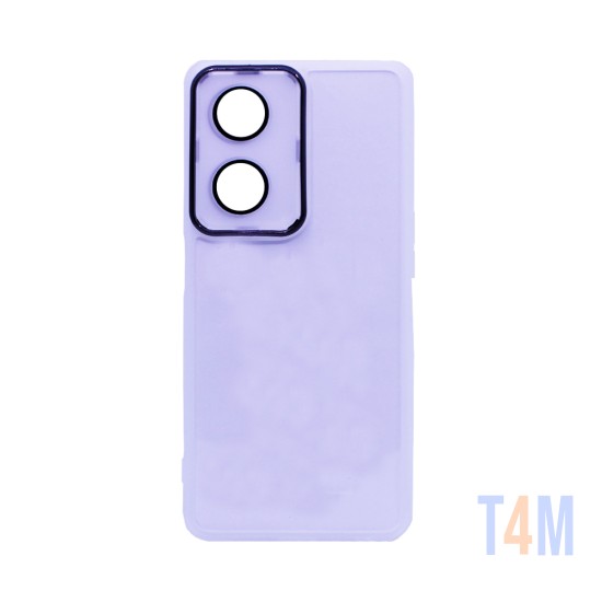 Funda de Silicona Transparente con Marco de Cámara para Oppo A98 5G/F23 5G Blanco