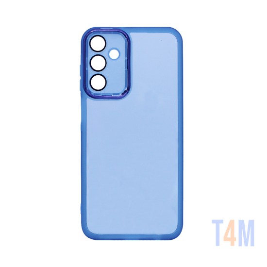 Funda de Silicona Transparente con Marco de Cámara para Samsung Galaxy A15 4G/5G Azul