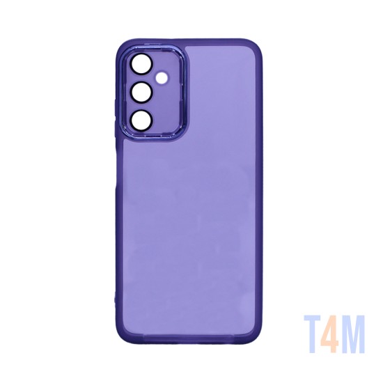 Capa de Silicone Transparente com Moldura de Câmera para Samsung Galaxy A05S Roxo