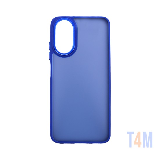 Capa de Silicone Transparente para Oppo A17 Azul