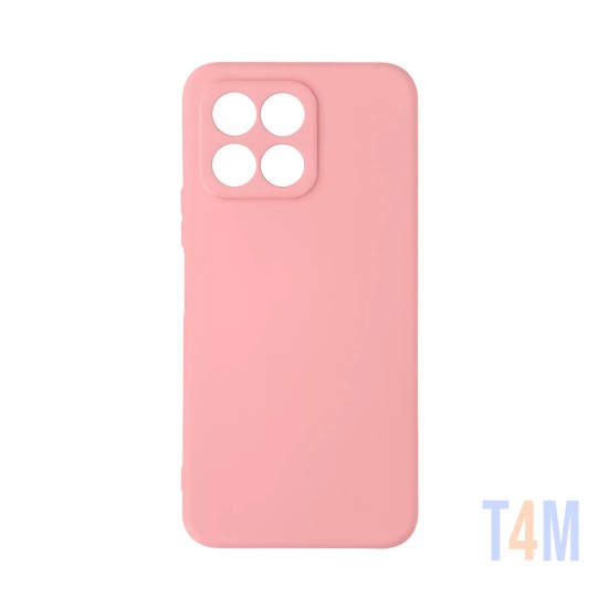 Capa de Silicone com Moldura de Câmera para Huawei Honor X8 5G Rosa