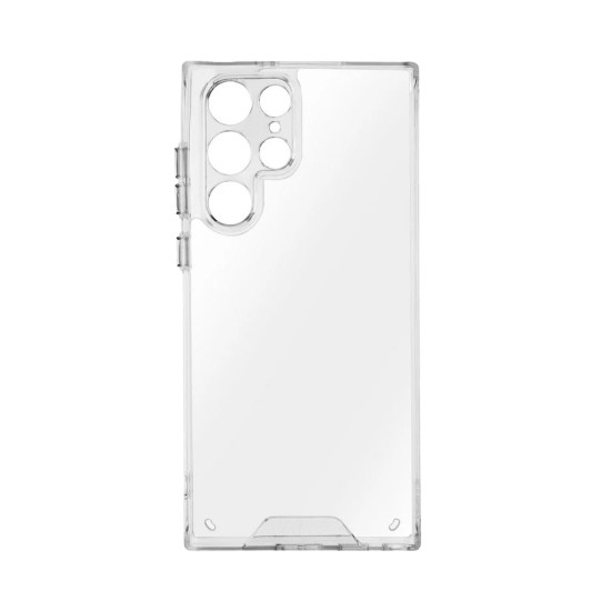 Capa de Silicone Dura com Moldura de Câmera para Samsung Galaxy S24 Ultra Transparente