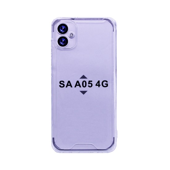 Capa de Silicone Dura com Moldura de Câmera para Samsung Galaxy A05 4G Transparente