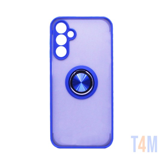 Capa com Anel de Suporte para Samsung Galaxy A55 5G Azul Fumado