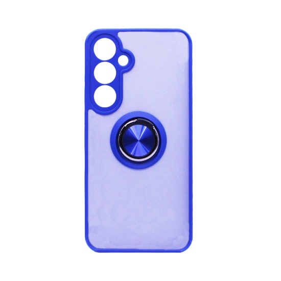 Capa com Anel de Suporte para Samsung Galaxy S24 Plus Azul Fumado