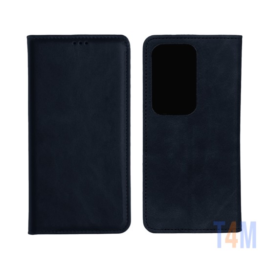Capa Flip de Couro com Bolso Interno para Samsung Galaxy A52 Preto