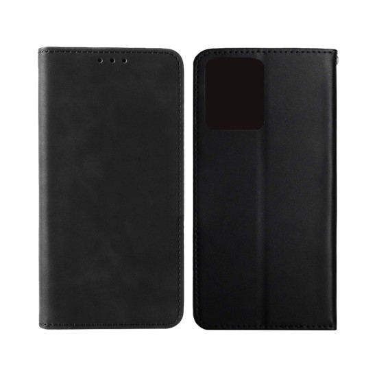 Capa Flip de Couro com Bolso Interno para Vivo V23 5G Preto