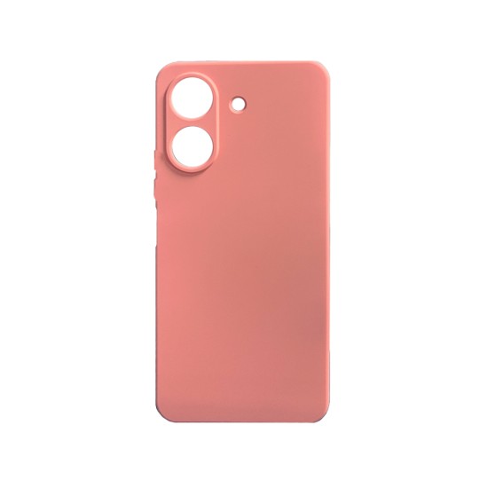 Capa de Silicone com Moldura de Câmera para Xiaomi Redmi 13C/Poco C65 Rosa