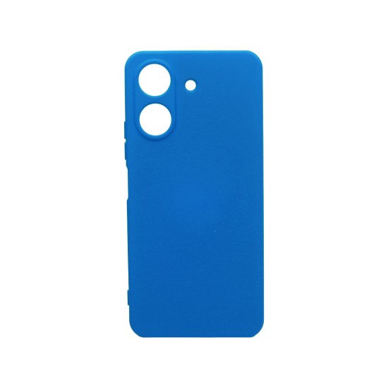 Capa de Silicone com Moldura de Câmera para Xiaomi Redmi 13C/Poco C65 Azul