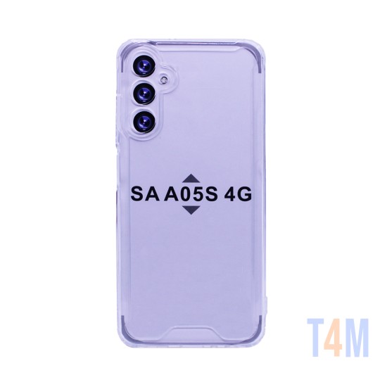 Capa de Silicone Dura com Moldura de Câmera para Samsung Galaxy A05s 4G Transparente