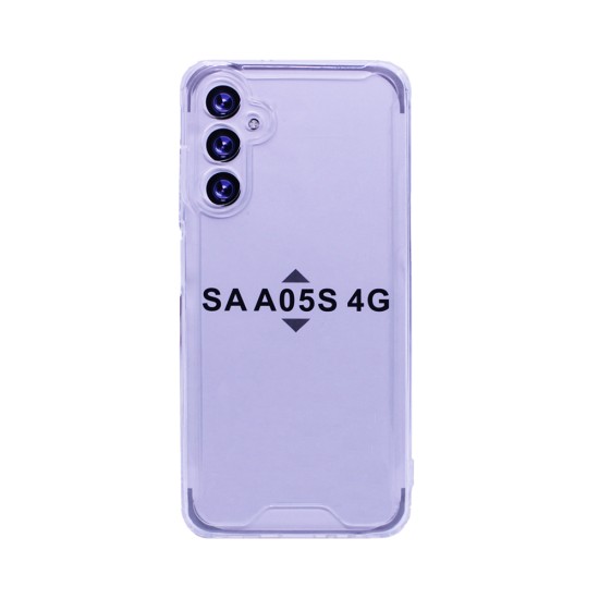 Capa de Silicone Dura com Moldura de Câmera para Samsung Galaxy A05s 4G Transparente