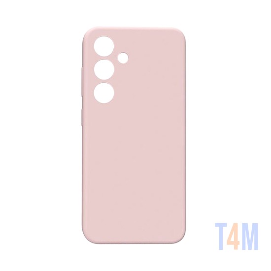 Capa de Silicone com Moldura de Câmera para Samsung Galaxy S24 Plus Rosa