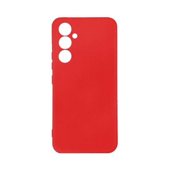 Capa de Silicone com Moldura de Câmera para Samsung Galaxy A55 5G Vermelho