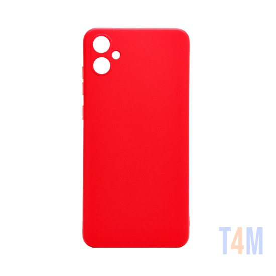 Capa de Silicone com Moldura de Câmera para Samsung Galaxy A05 Vermelho