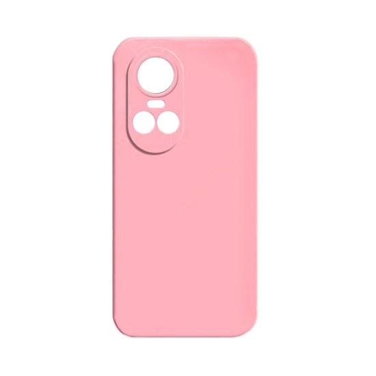 Capa de Silicone com Moldura de Câmera para Oppo Reno 10 5G Rosa