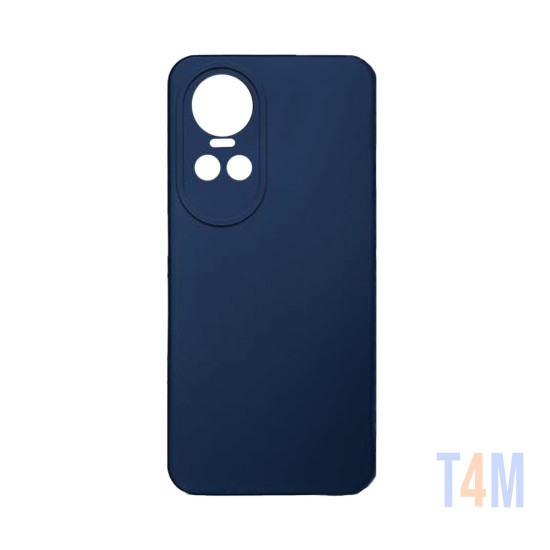 Funda de Silicona con Marco de Cámara para Oppo Reno 10 5G Azul Oscuro