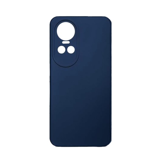 Capa de Silicone com Moldura de Câmera para Oppo Reno 10 5G Azul Escuro