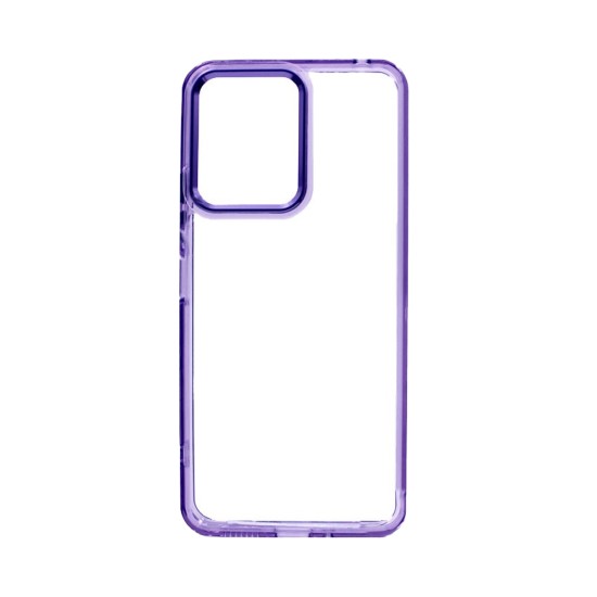 Capa de Silicone Transparente para Xiaomi Redmi Note 13 4G Roxo