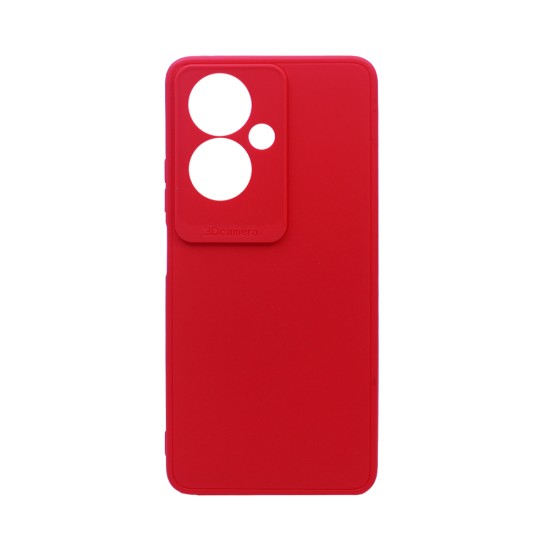 Capa de Silicone Macio com Moldura de Câmera para Oppo A79 5G Vermelho