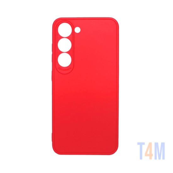Capa de Silicone Macio com Moldura de Câmera para Samsung Galaxy S24 5G Vermelho