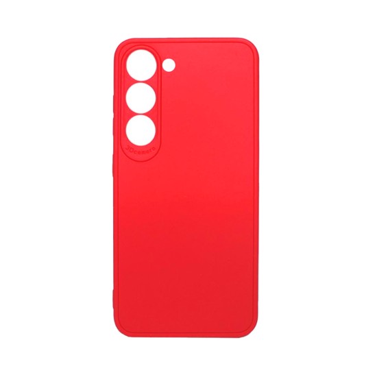 Capa de Silicone Macio com Moldura de Câmera para Samsung Galaxy S24 Plus Vermelho