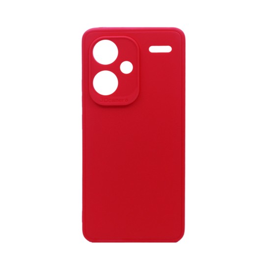 Capa de Silicone Macio com Moldura de Câmera para Xiaomi Redmi Note 13 Pro Plus Vermelho