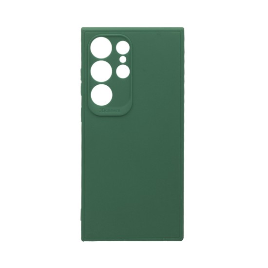 Capa de Silicone Macio com Moldura de Câmera para Samsung Galaxy S24 Ultra Verde