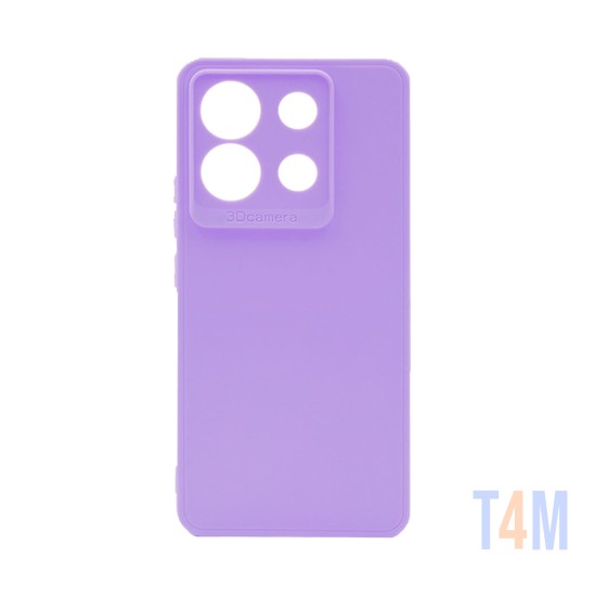 Funda de silicona suave con Marco de Cámara para Xiaomi Redmi Note 13 5G Púrpura