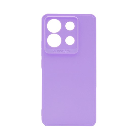 Capa de Silicone Macio com Moldura de Câmera para Xiaomi Redmi Note 13 5G Roxo