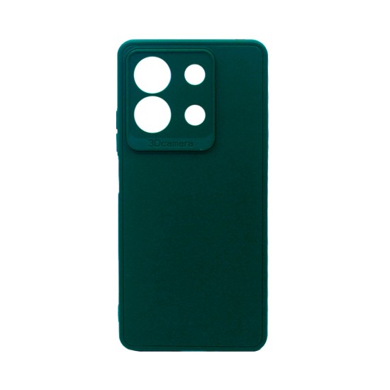 Capa de Silicone Macio com Moldura de Câmera para Xiaomi Redmi Note 13 5G Verde