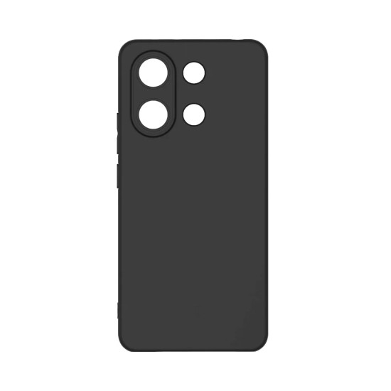 Capa de Silicone com Moldura de Câmera para Xiaomi Redmi Note 13 Pro 4G/Poco M6 Pro Preto