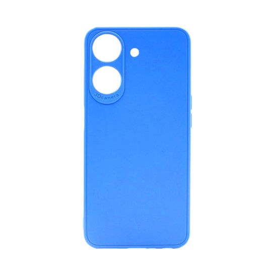 Capa de Silicone Macio com Moldura de Câmera para Xiaomi Redmi 13C/Poco C65 Azul