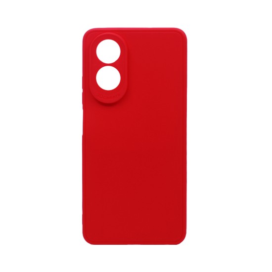 Capa de Silicone Macio com Moldura de Câmera para Oppo A18 4G/A38 4G Vermelho