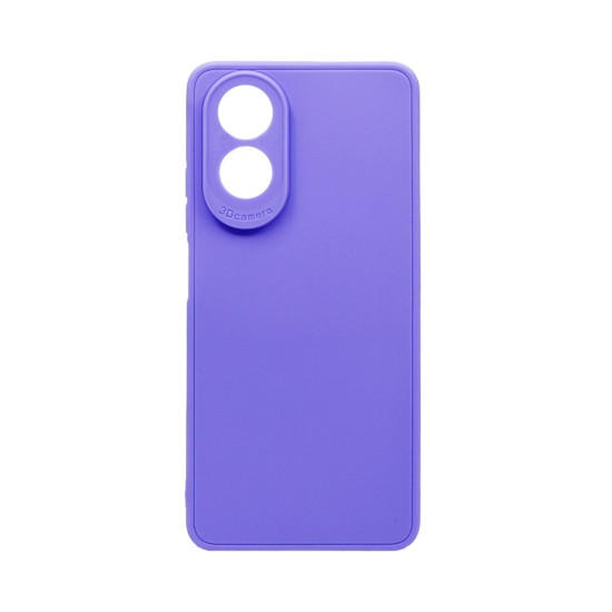 Capa de Silicone Macio com Moldura de Câmera para Oppo A18 4G/A38 4G Roxo