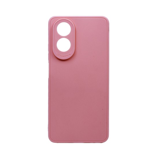 Capa de Silicone Macio com Moldura de Câmera para Oppo A18 4G/A38 4G Rosa